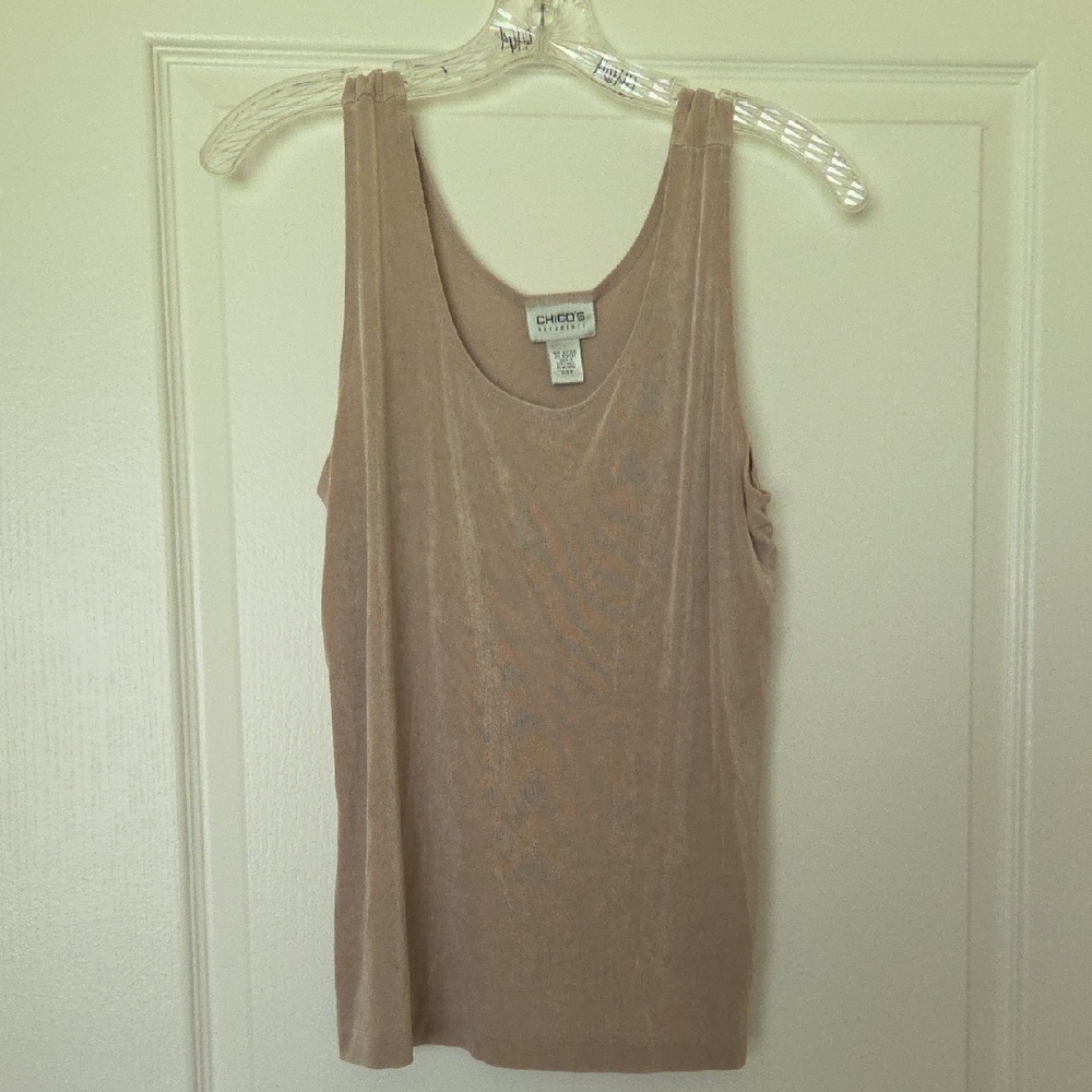 Chico's Travelers Tan Sleeveless Tank Top